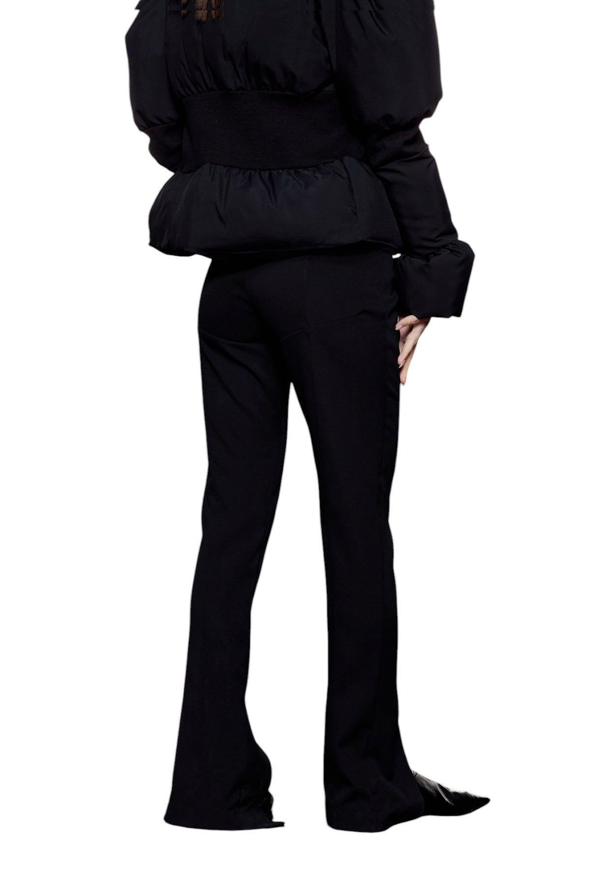 Vücuda Oturan Yırtmaç Detaylı Pantolon