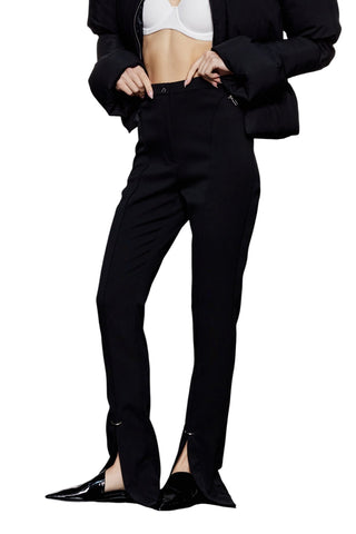 Vücuda Oturan Yırtmaç Detaylı Pantolon