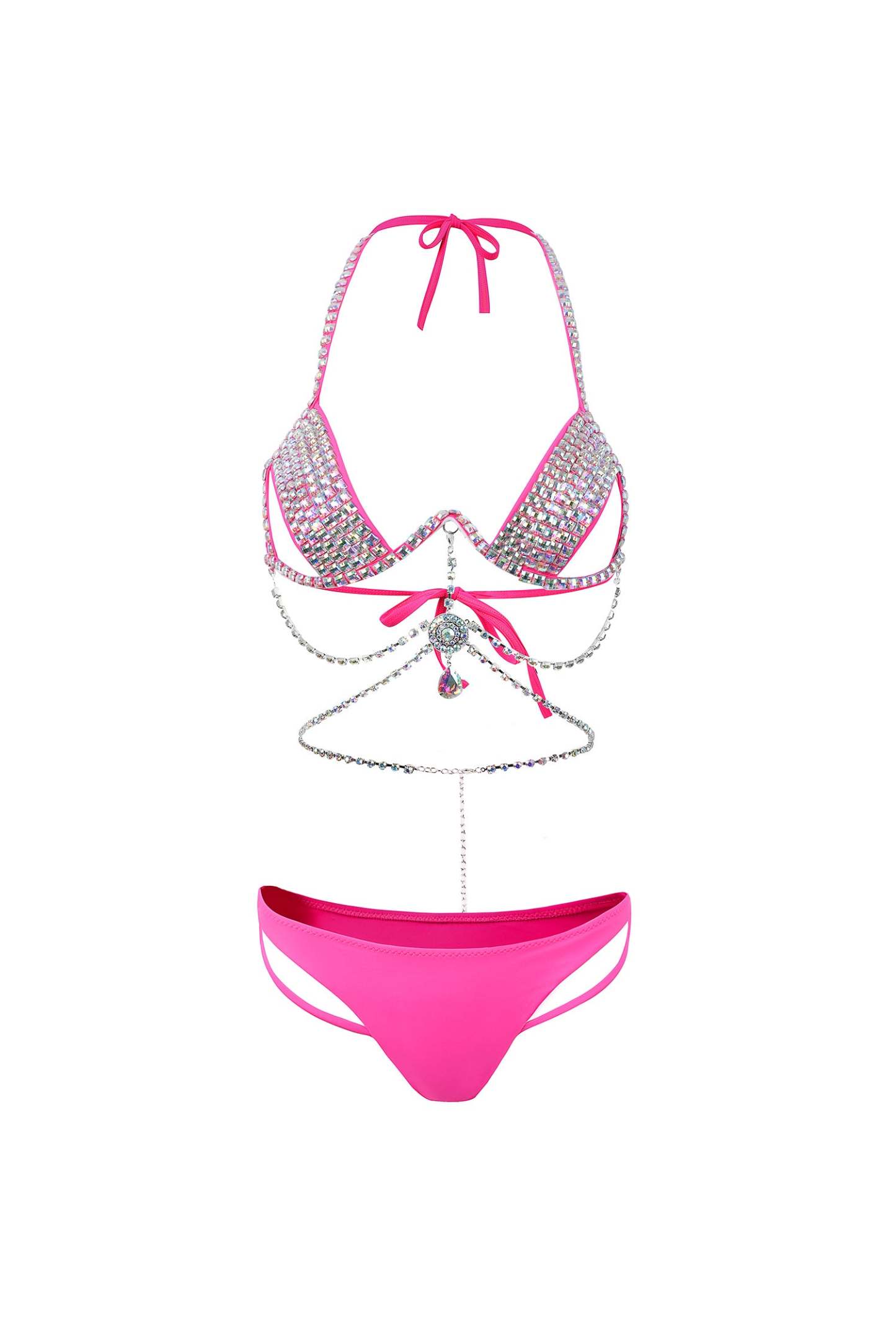Analu Taş İşlemeli Ayarlanabilir Bikini