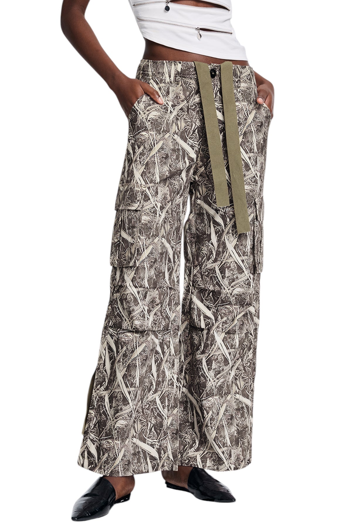 Desenli Cepli Kargo Pantolon