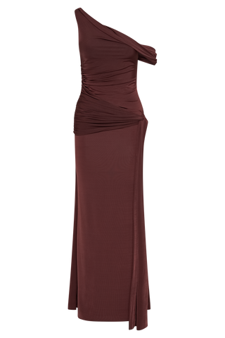 Aisnley Slinky Balık Kuyruğu Maxi Elbise - Maun