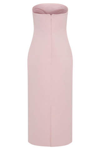 Sussan Straplez Midi Elbise - Pudra