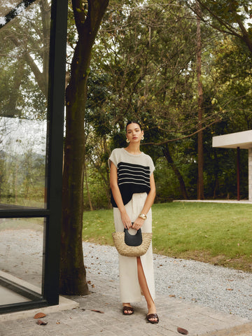 Çift Askılı Mini Sepet Çanta