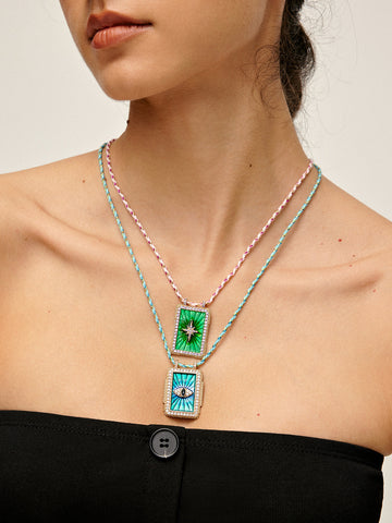 Boheme Yeşil Bless Charms Kolye