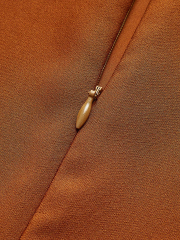 Siyah Altın Düğme Detaylı Mini Elbise