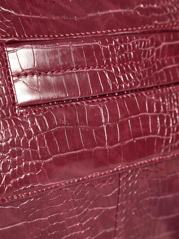 Timsah Desenli Büyük Kapasiteli El Çantası