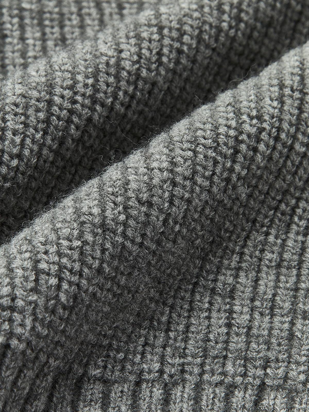 Denim Yakalı Örgü Detaylı Kazak