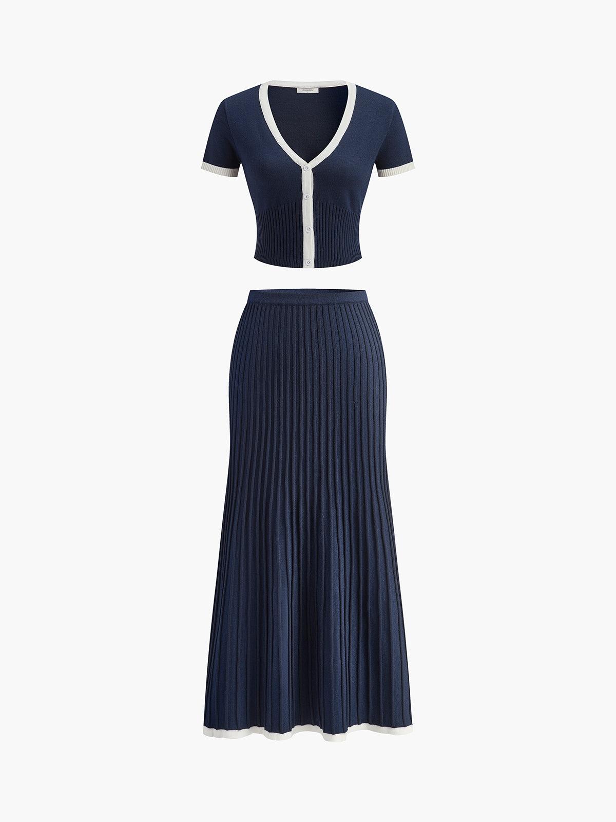 Selin Beyaz Triko İkili Takım