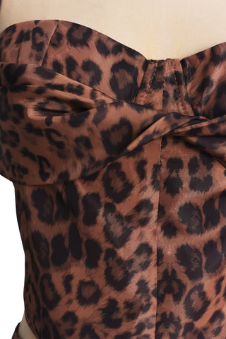 Leopar Desenli Uomo Üst ve Etek Takımı