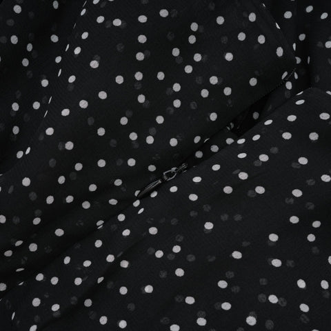 Yvette puantiye maksi elbise