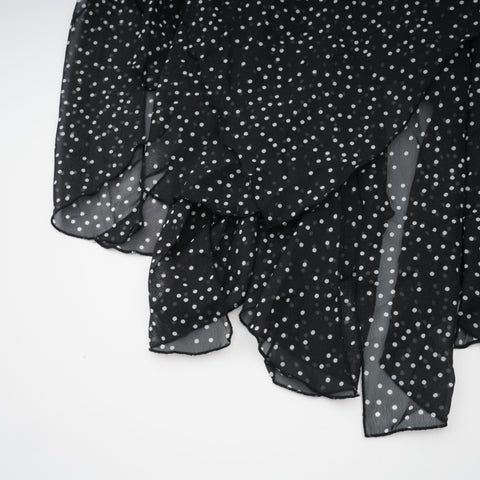 Yvette puantiye maksi elbise