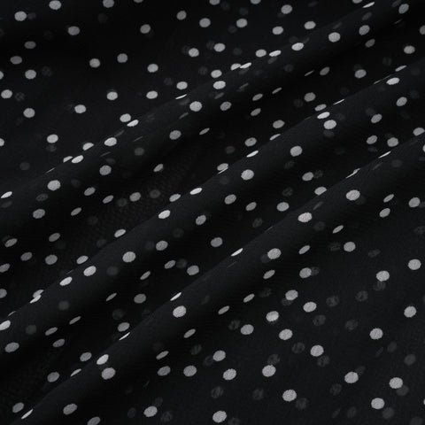 Yvette puantiye maksi elbise