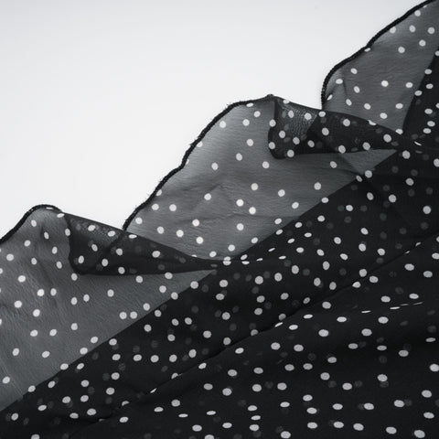 Yvette puantiye maksi elbise