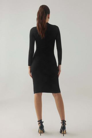 Edmonia Örgü Detaylı Midi Elbise