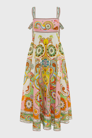 Estelle Spagetti Paisley Uzun Elbise