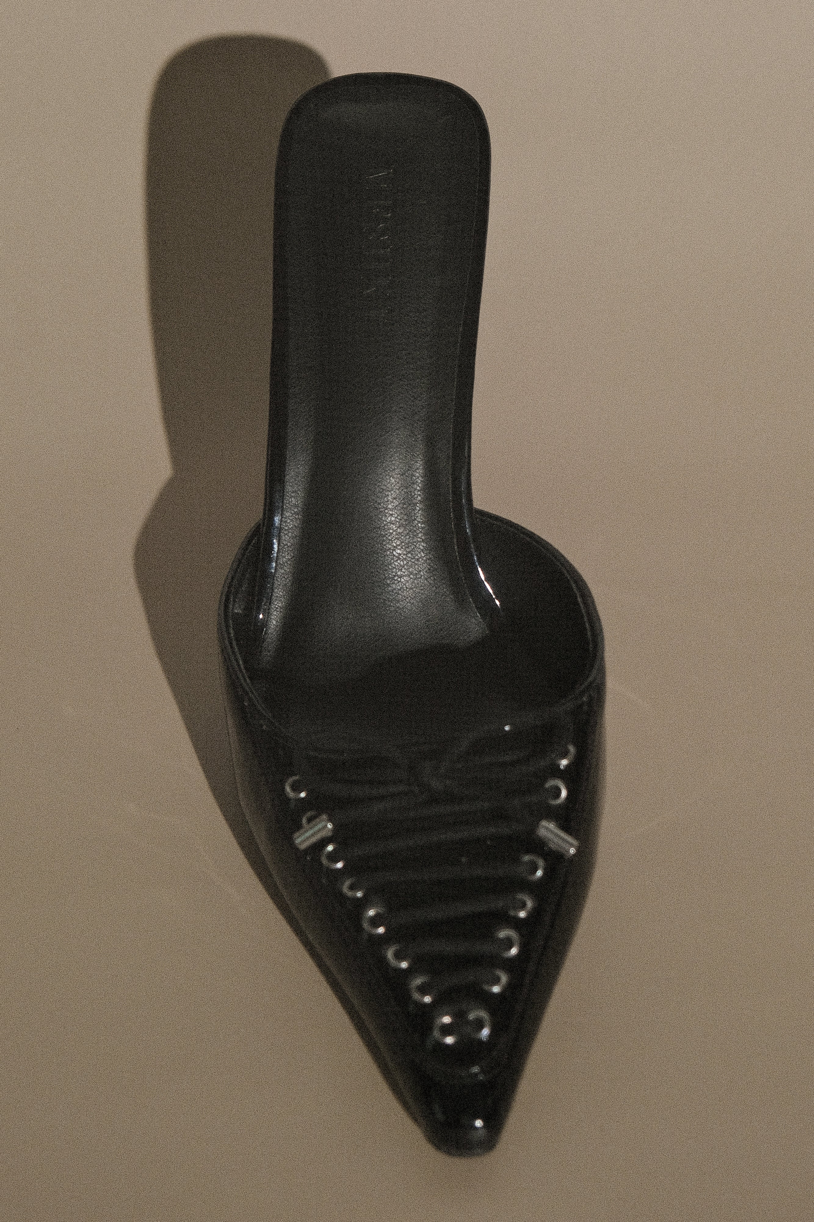 Joanne Patent Bağcıklı Topuklu Ayakkabı - Siyah