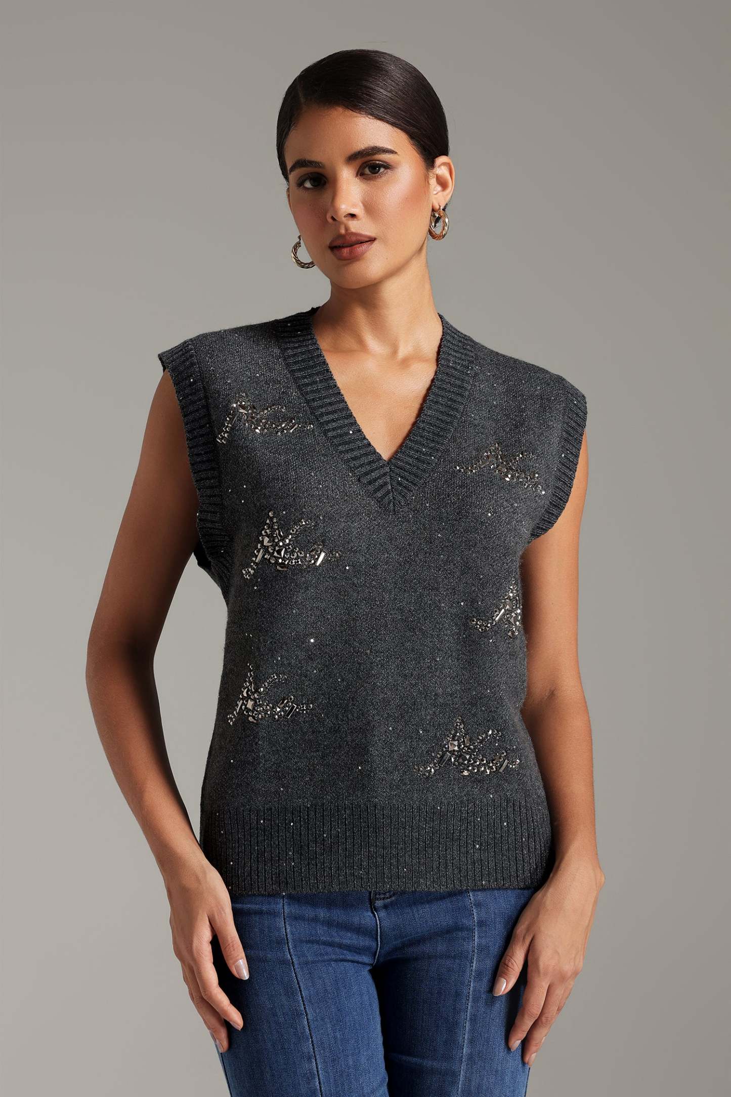 Gacia Işıltılı Örgü Yelek