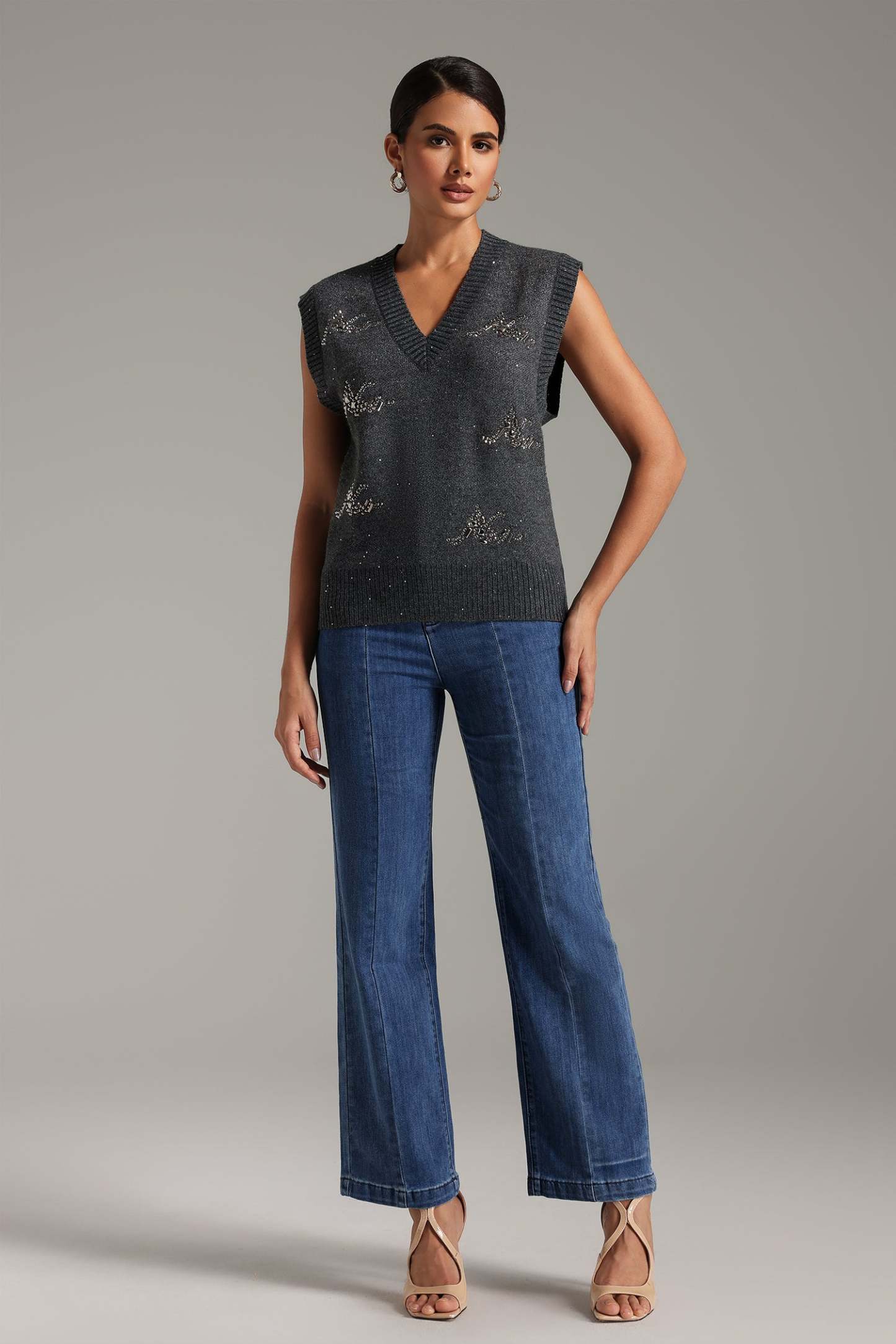 Gacia Işıltılı Örgü Yelek