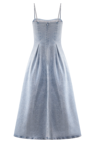 Harlyn Denim Midi Elbise - Açık Mavi
