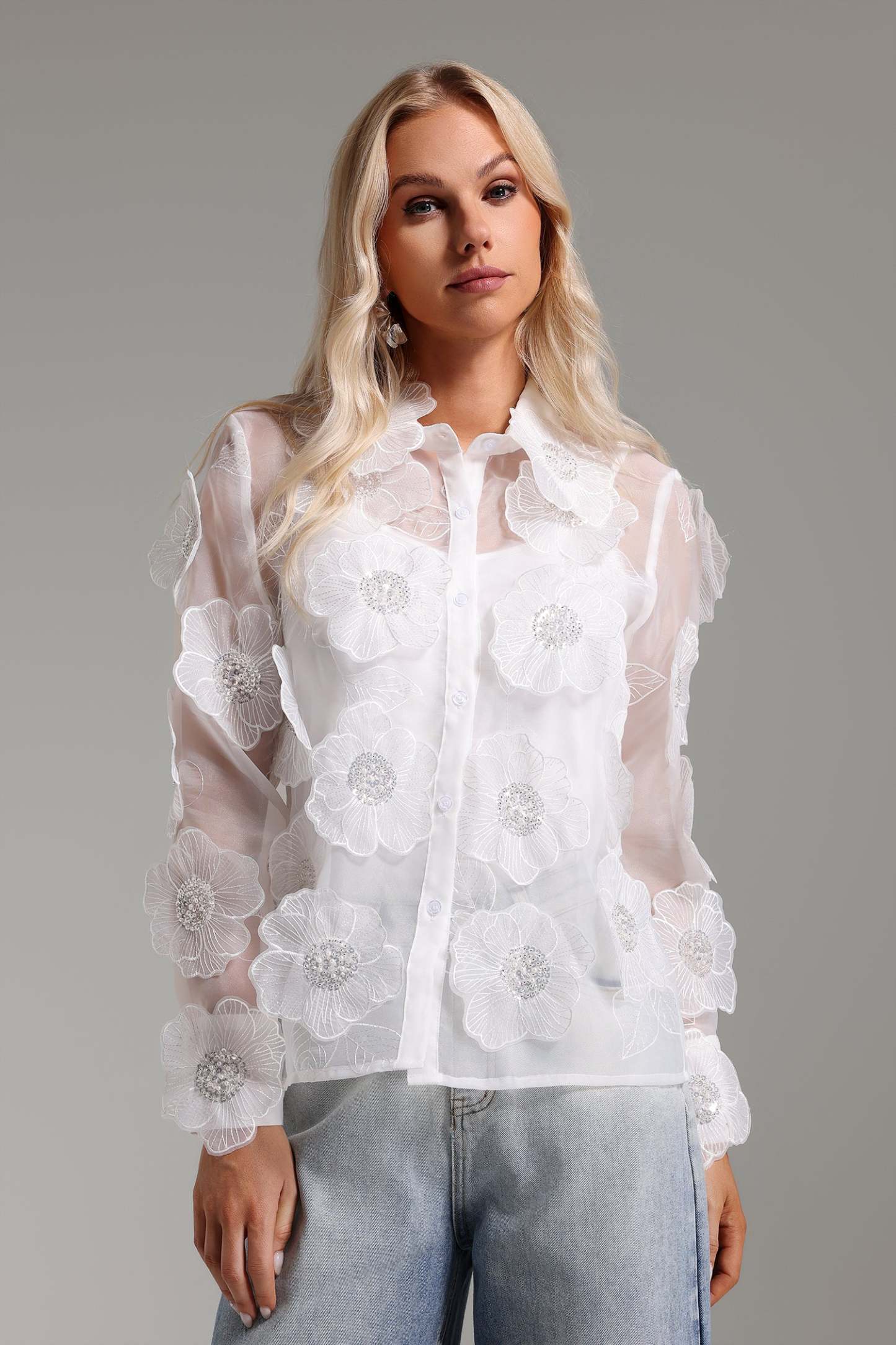 Josie Taş Detaylı Organze Bluz