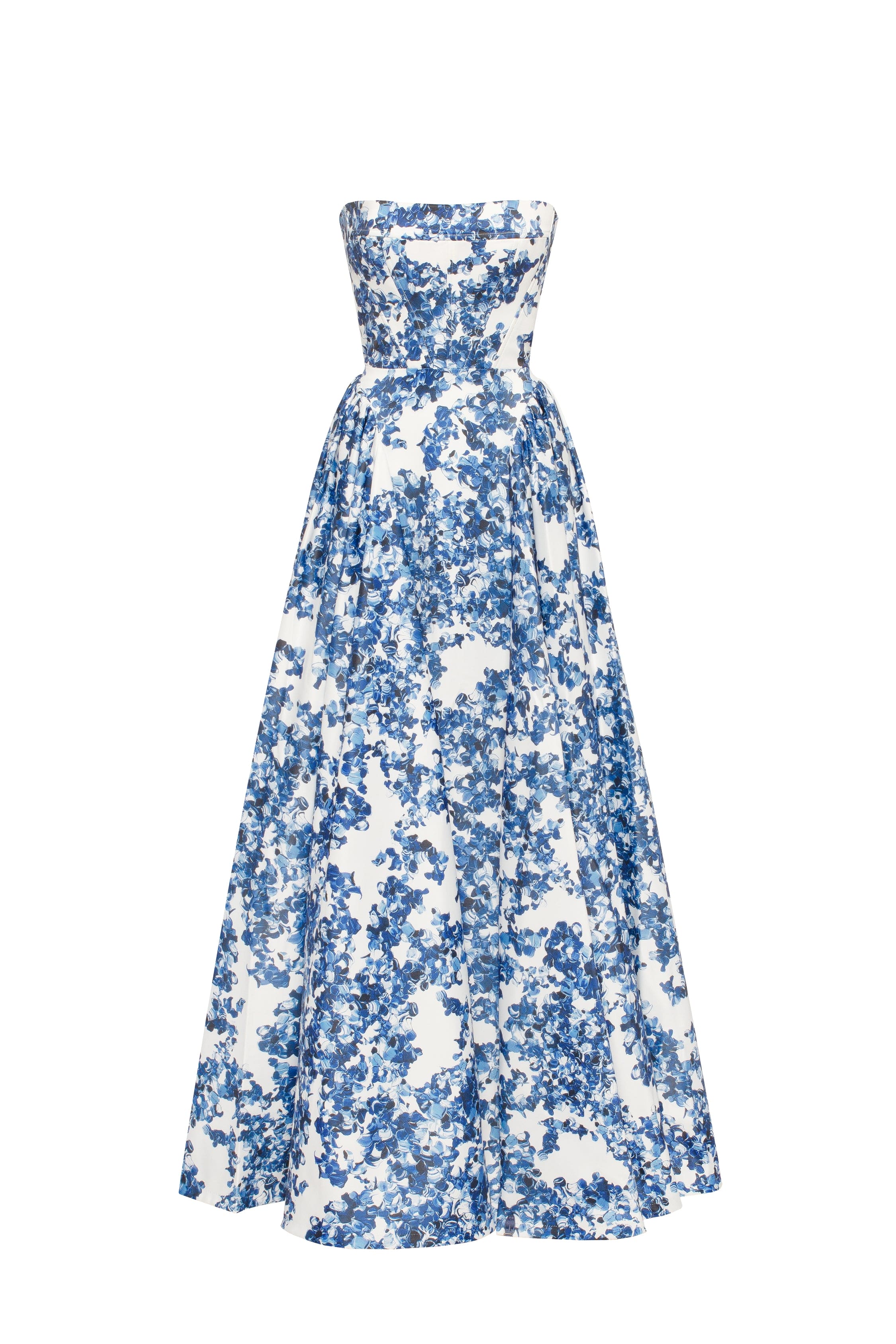 Flora Blossom Strapless Maxi Elbise