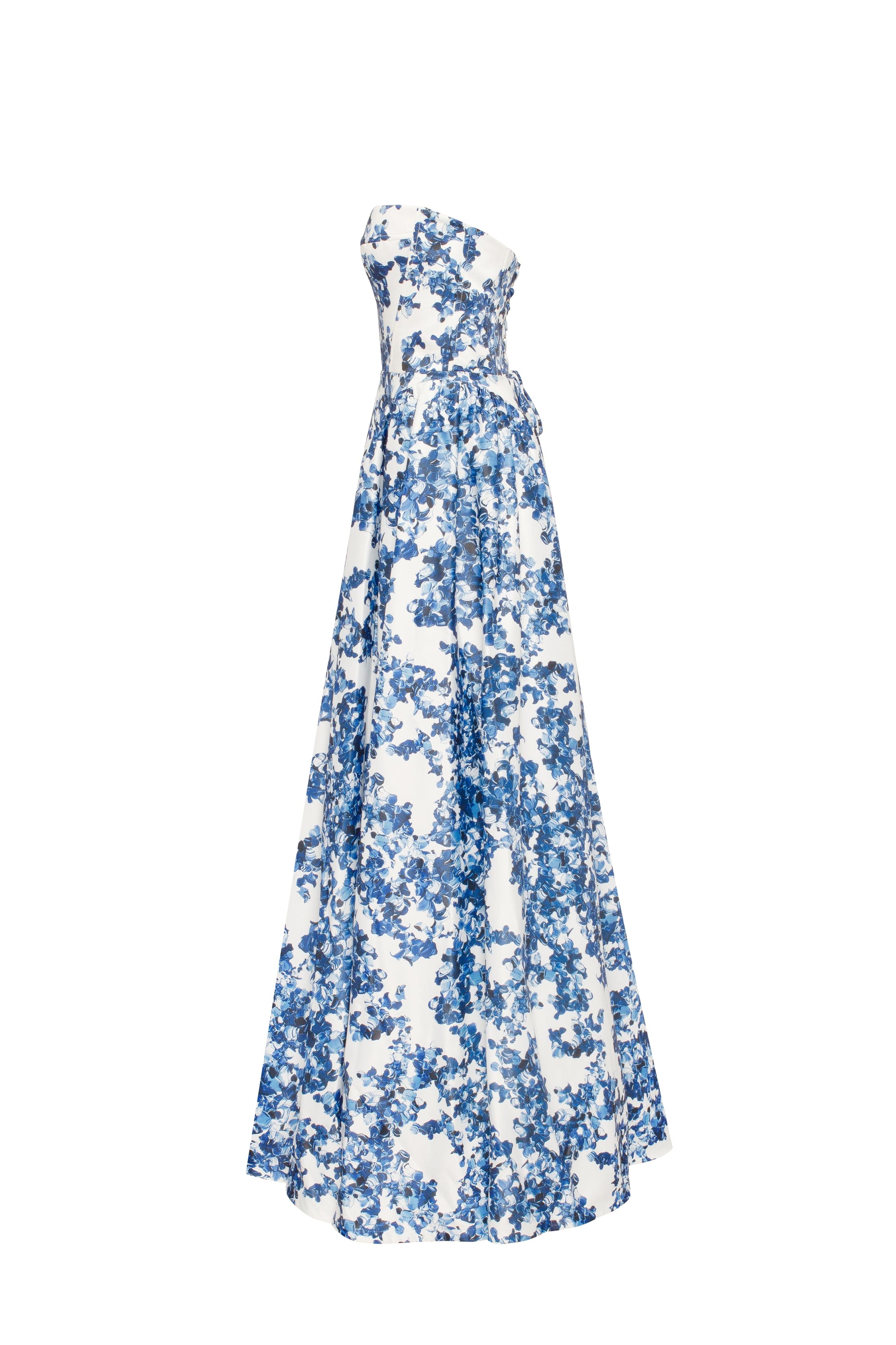 Flora Blossom Strapless Maxi Elbise