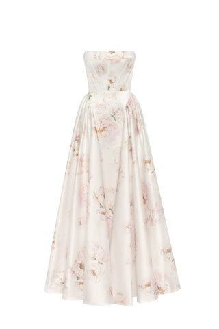 Blossom Elegance Straplez Elbise
