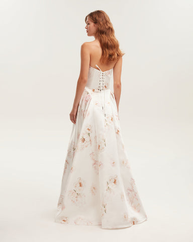 Blossom Elegance Straplez Elbise
