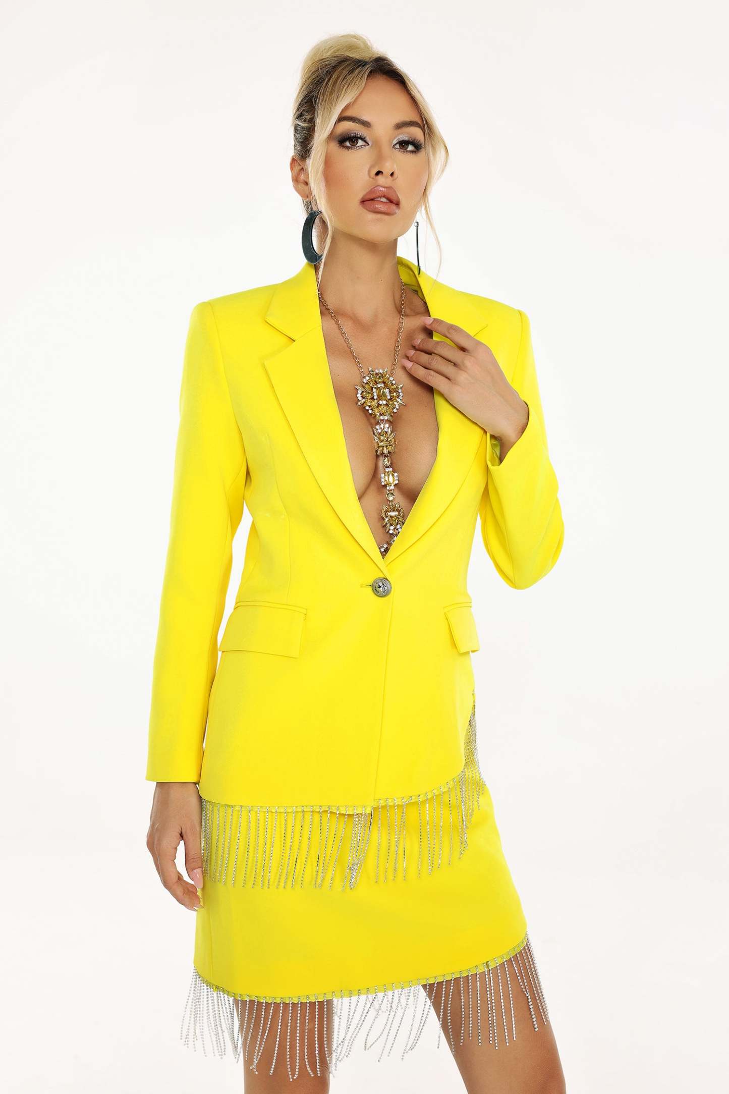 Margaret Püsküllü Blazer Takımı