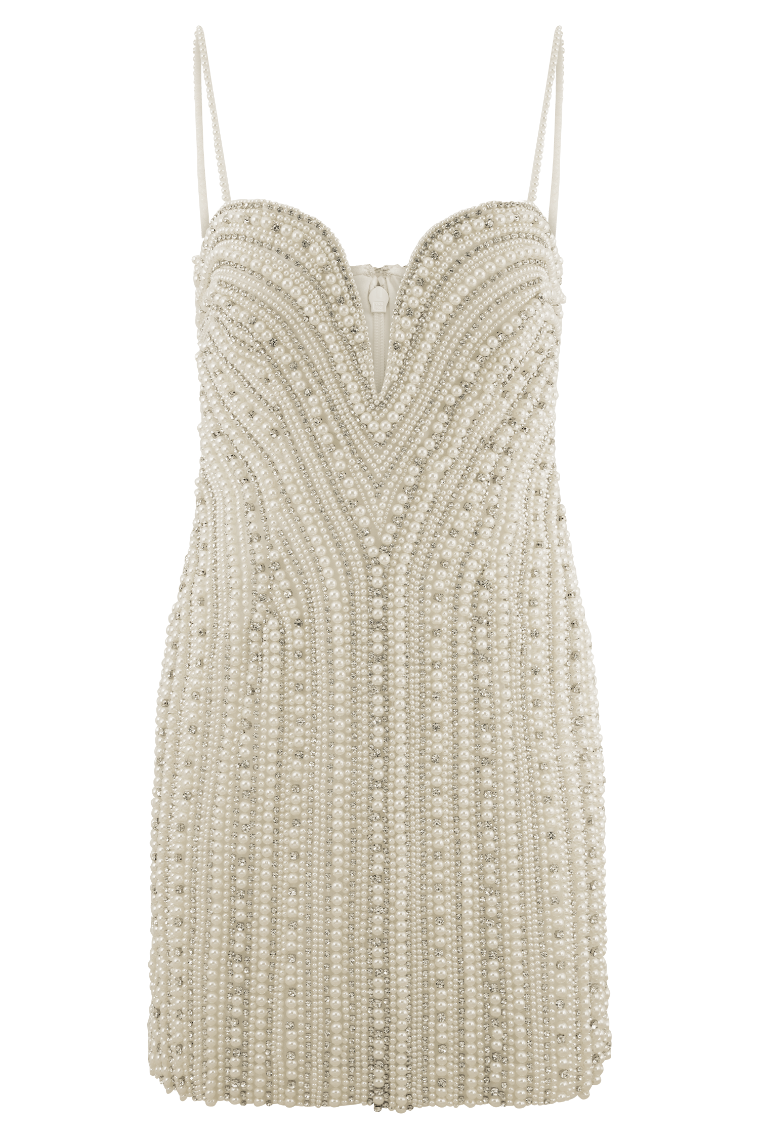 Naveena Taşlı Mini Elbise - Gümüş