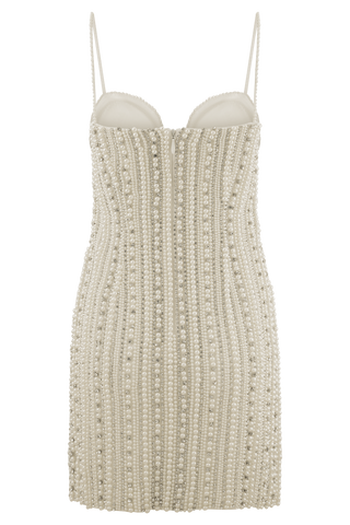 Naveena Taşlı Mini Elbise - Gümüş