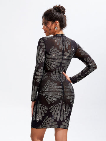 Sharla Siyah Mini Elbise