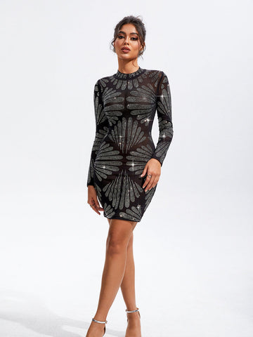 Sharla Siyah Mini Elbise