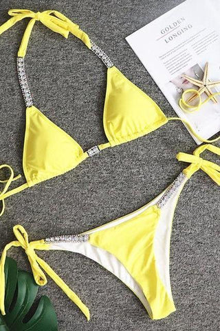 Ograna Taş Detaylı Bikini