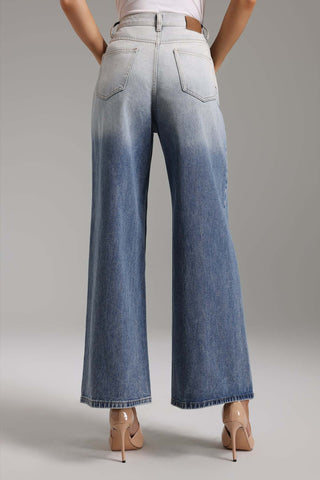 Pallas Gradyan Geniş Paça Kot Pantolon