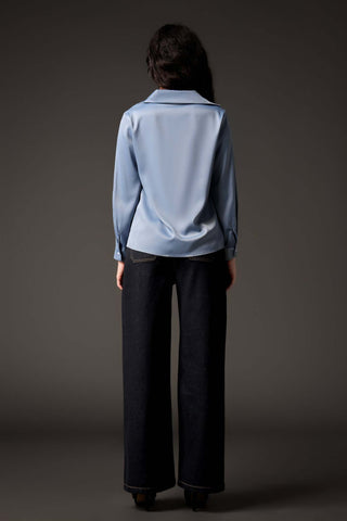 Parry V Yaka Uzun Kollu Saten Üst