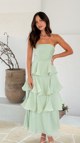 Lanica Maxi Elbise - Adaçayı