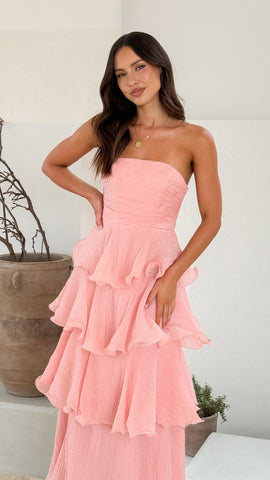 Lanica Maxi Elbise - Pembe