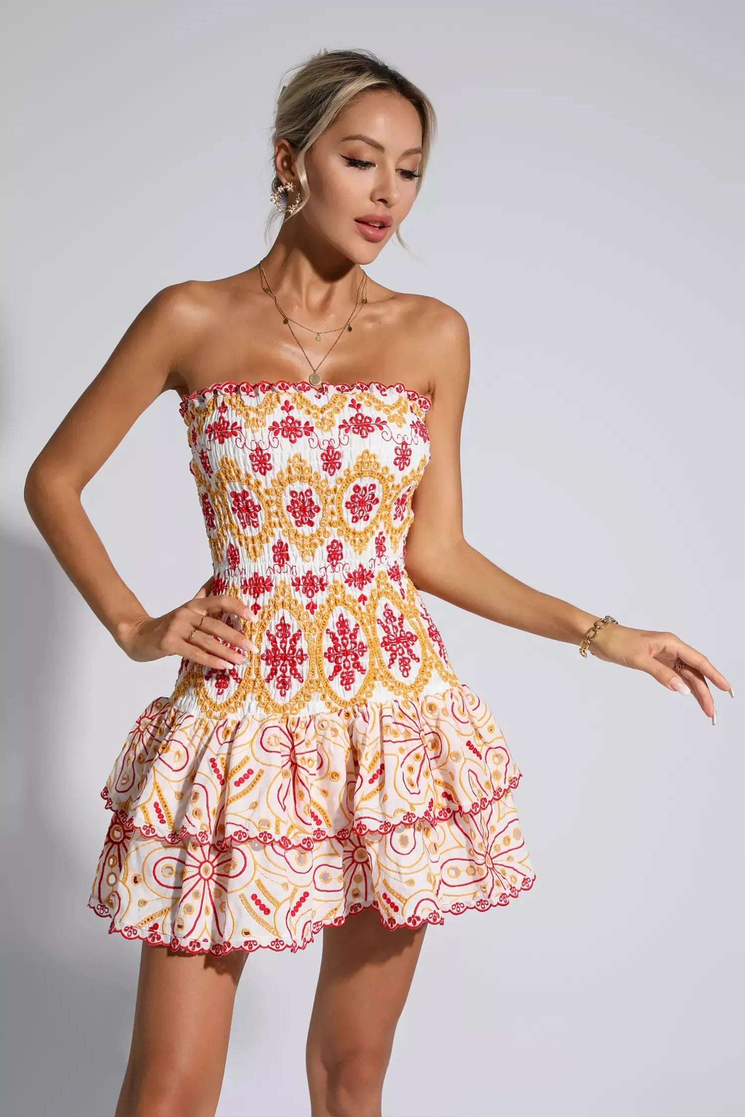 Rosemary Ruffle Mini Elbise