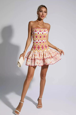 Rosemary Ruffle Mini Elbise