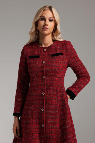 Ruthie Yuvarlak Yaka Midi Elbise