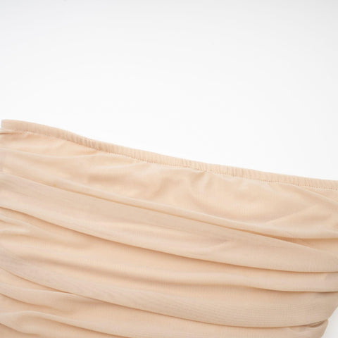 Serena Katmanlı Straplez Midi Elbise