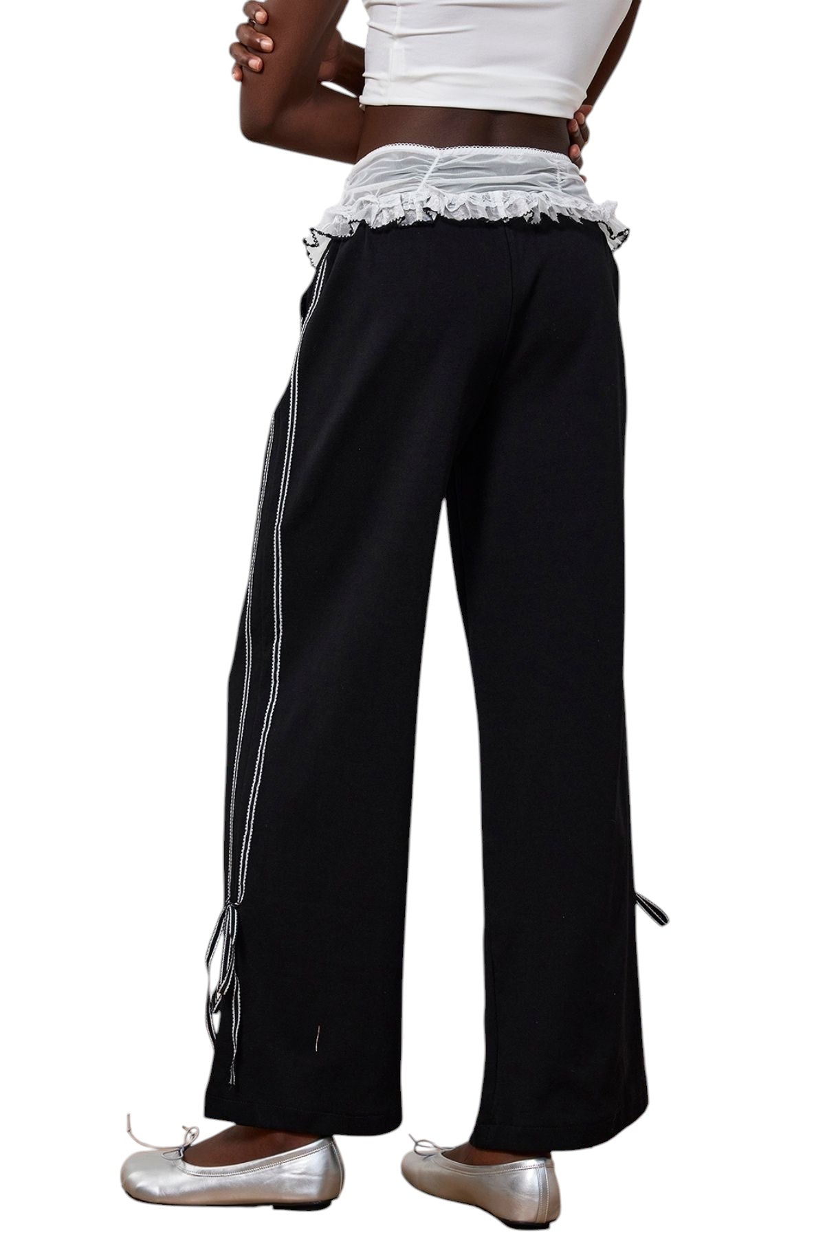 Dantel Fiyonklu Pantolon