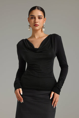 Starsha Salınan Yaka Uzun Kollu Bluz