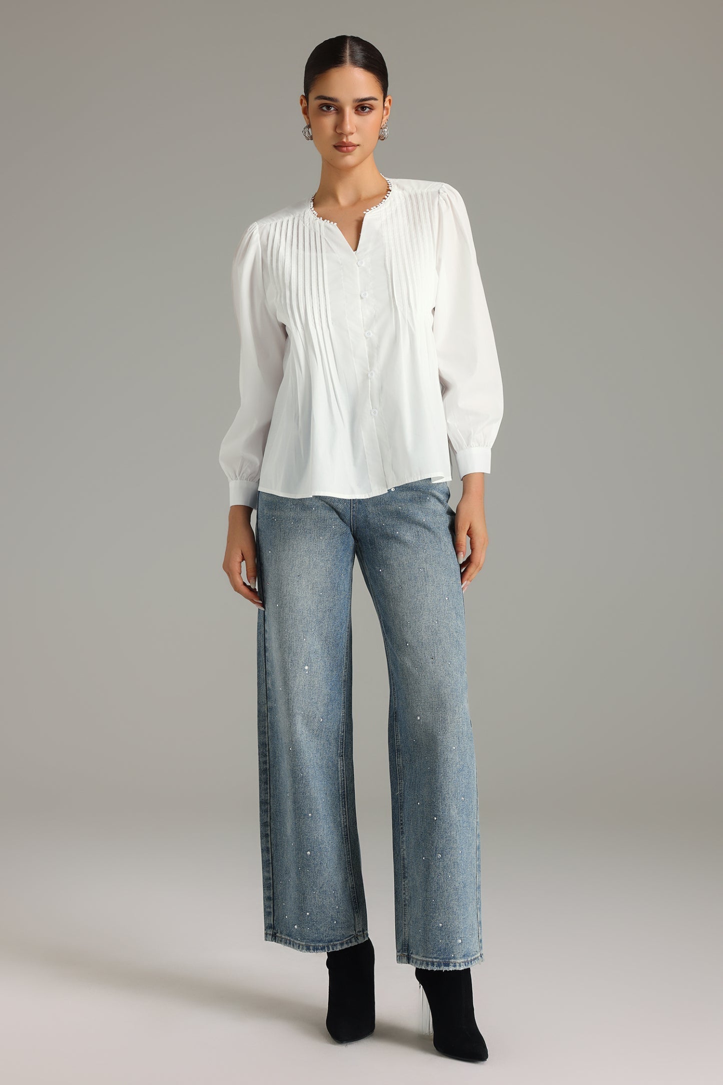 Yasir Pileli Uzun Kollu Gömlek