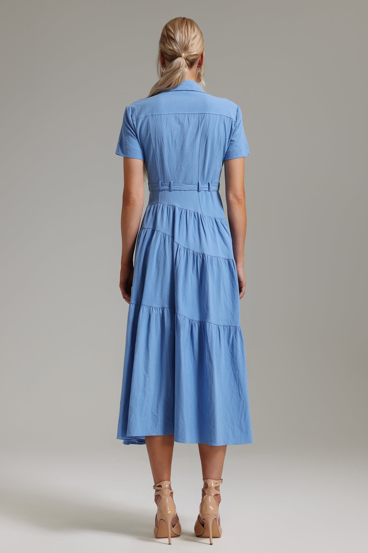 Zalea Gömlek Tarzı Maksi Elbise