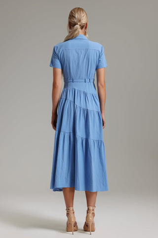 Zalea Gömlek Tarzı Maksi Elbise