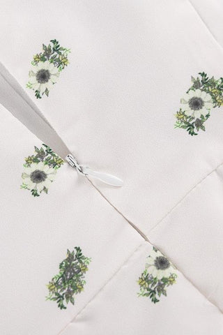 Aileen Baskılı Papyon Yırtmaçlı Midi Elbise