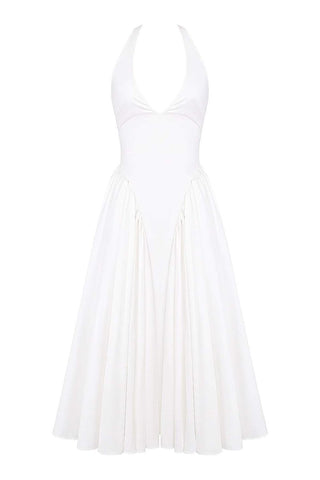 Alice Boyundan Bağlamalı Sırtı Açık Midi Elbise