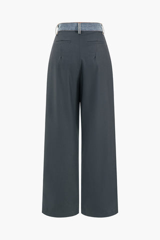 Denim Patchwork Pantolon